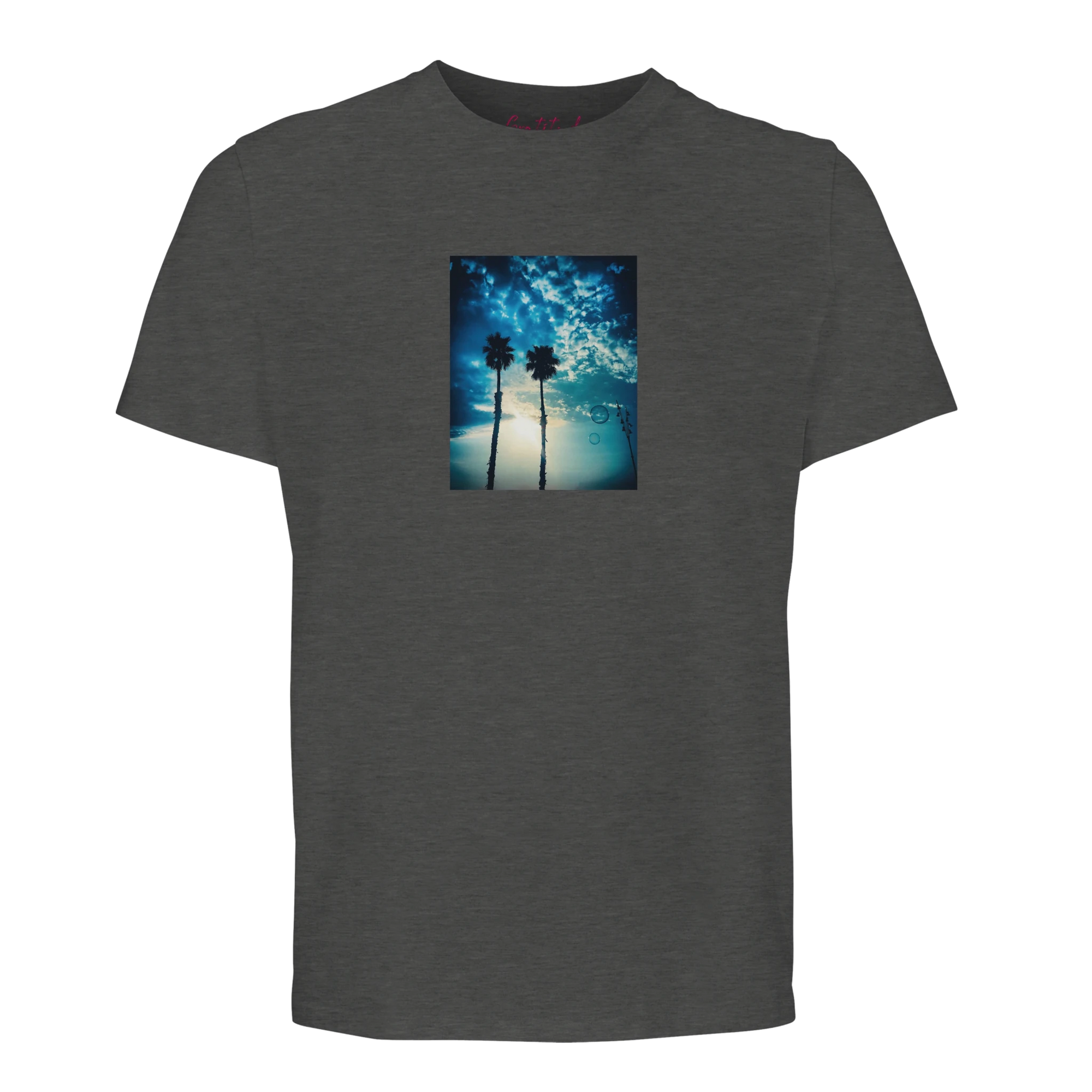 Gratitude - "Bubbles and Sky Sticks" T-shirt Grey Melange XS 34