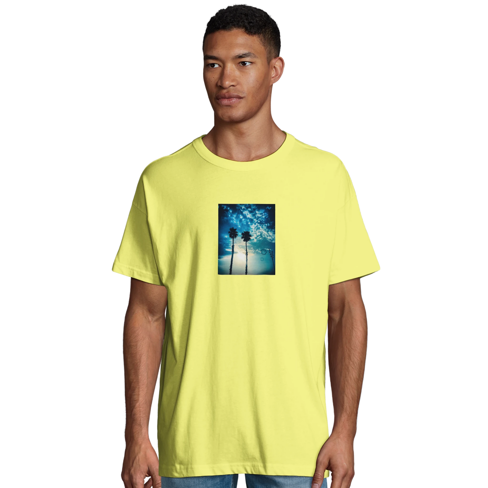 Gratitude - "Bubbles and Sky Sticks" T-shirt Light Yellow S 12