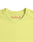 Gratitude - "Bubbles and Sky Sticks" T-shirt Light Yellow XS 11