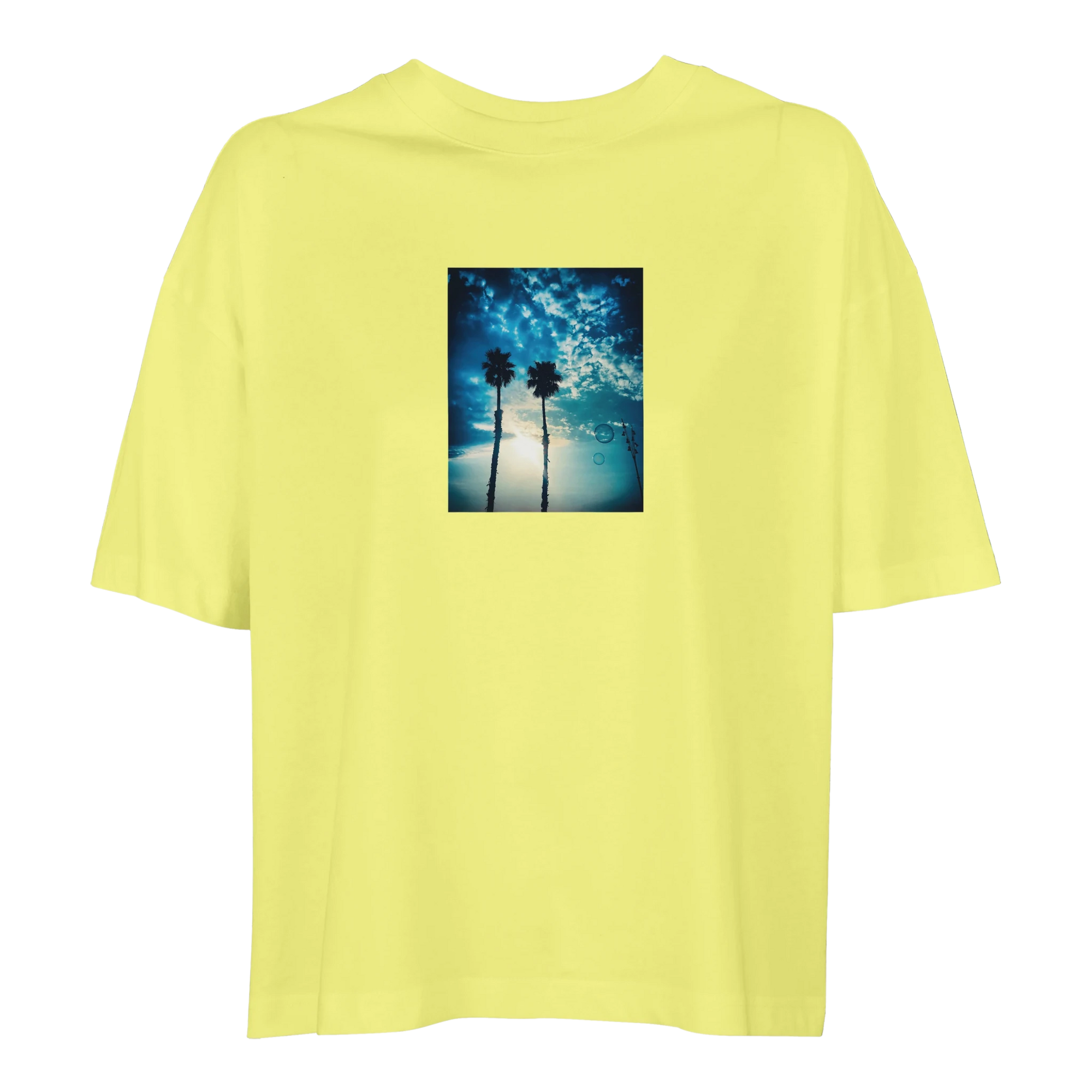 Gratitude - "Bubbles and Sky Sticks" T-shirt Light Yellow XS 9