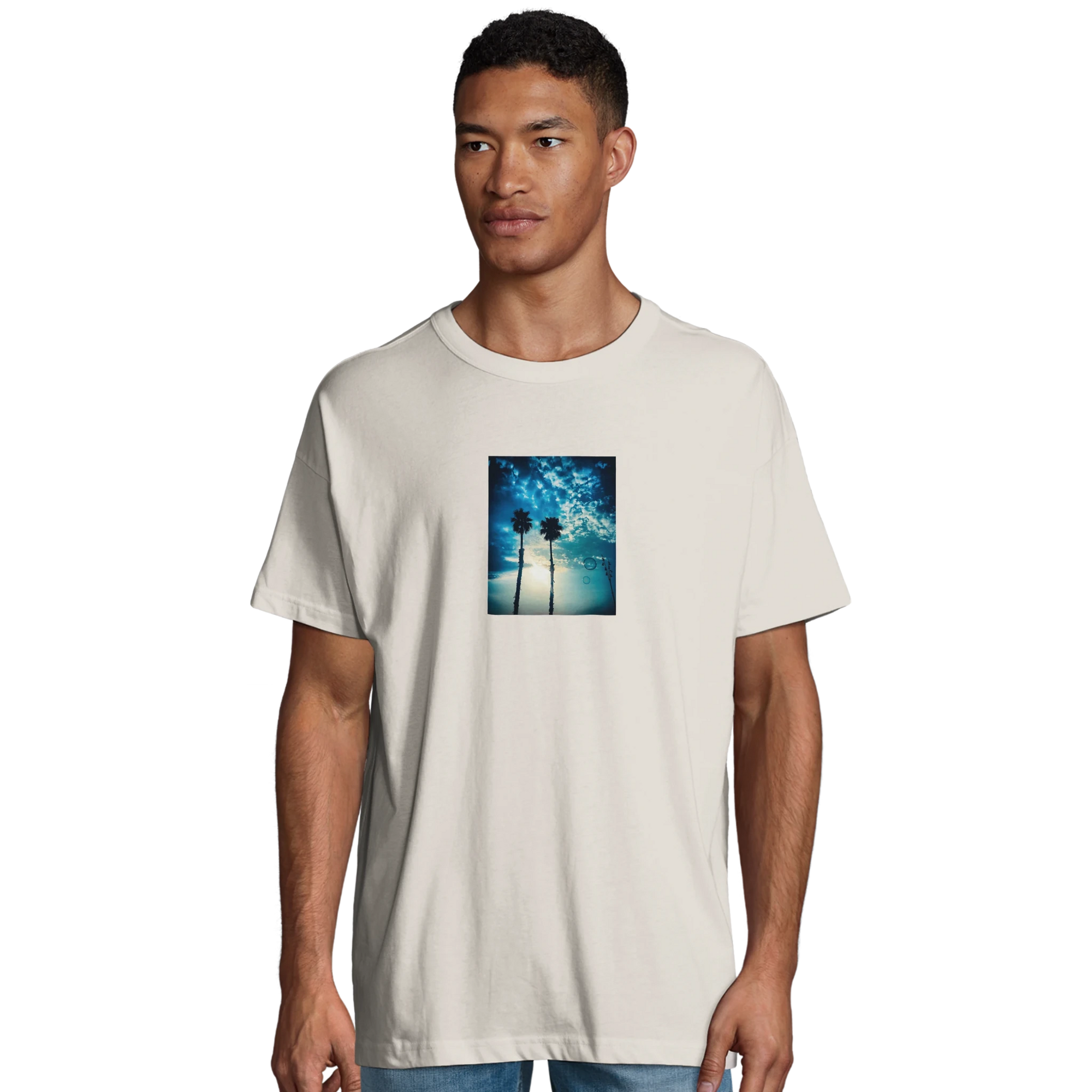 Gratitude - "Bubbles and Sky Sticks" T-shirt Off White S 17
