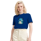 Gratitude - "Bubbles and Sky Sticks" T-shirt Royal Blue XS 6