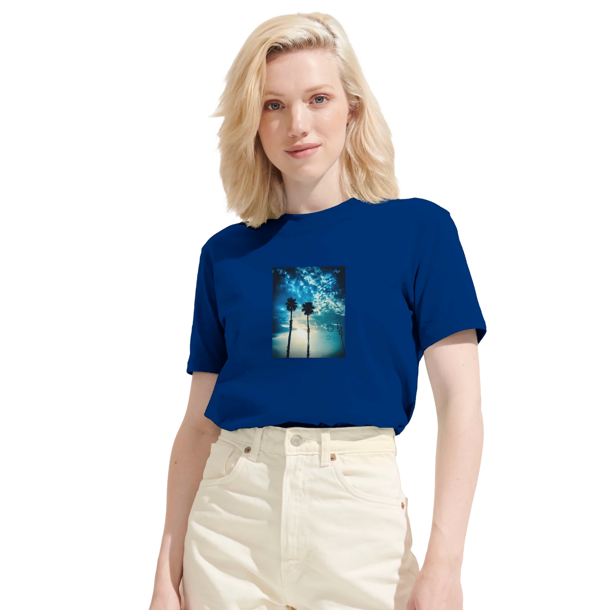 Gratitude - "Bubbles and Sky Sticks" T-shirt Royal Blue XS 57