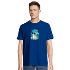 Gratitude - "Bubbles and Sky Sticks" T-shirt Royal Blue XS 4