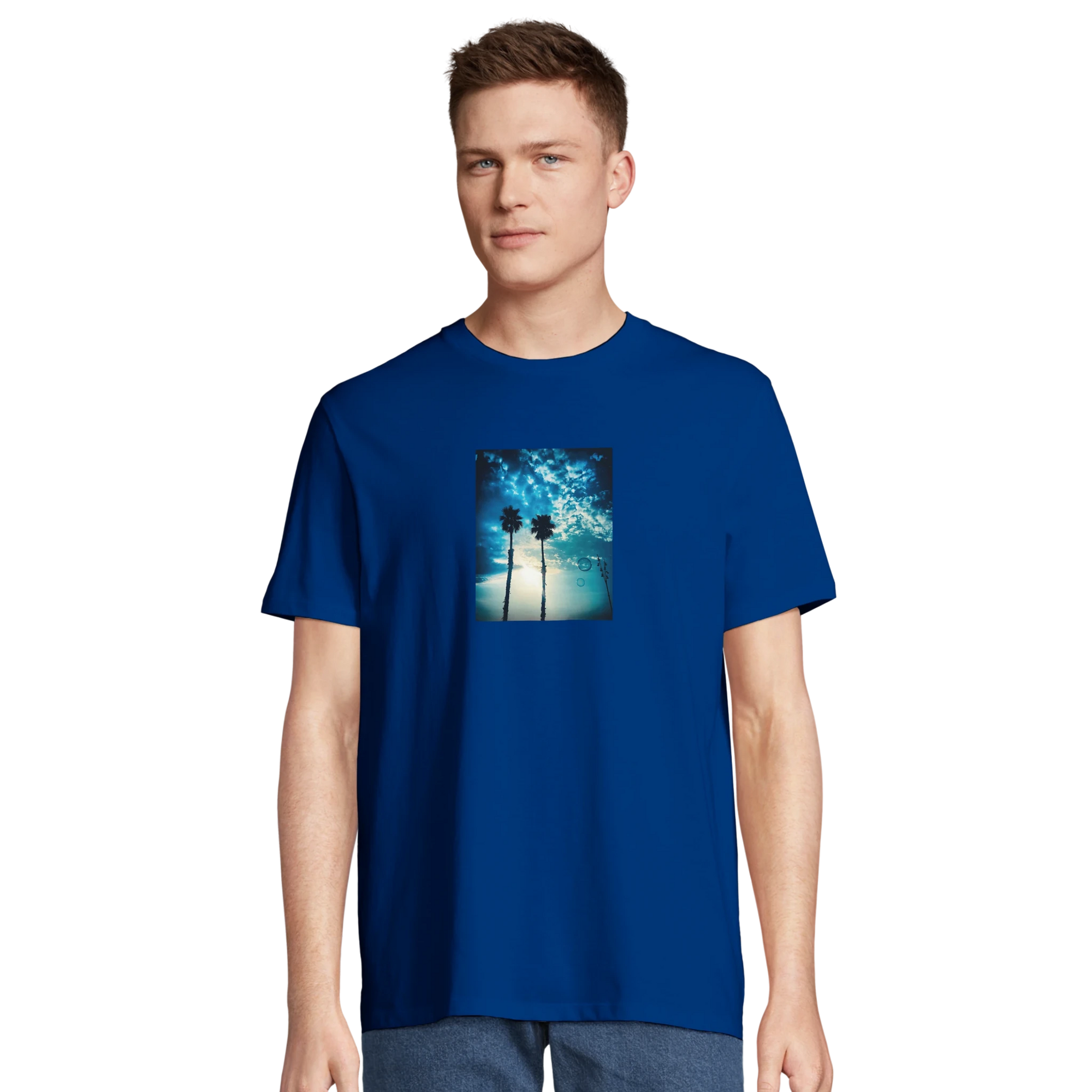 Gratitude - "Bubbles and Sky Sticks" T-shirt Royal Blue XS 55
