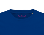 Gratitude - "Bubbles and Sky Sticks" T-shirt Royal Blue XS 2