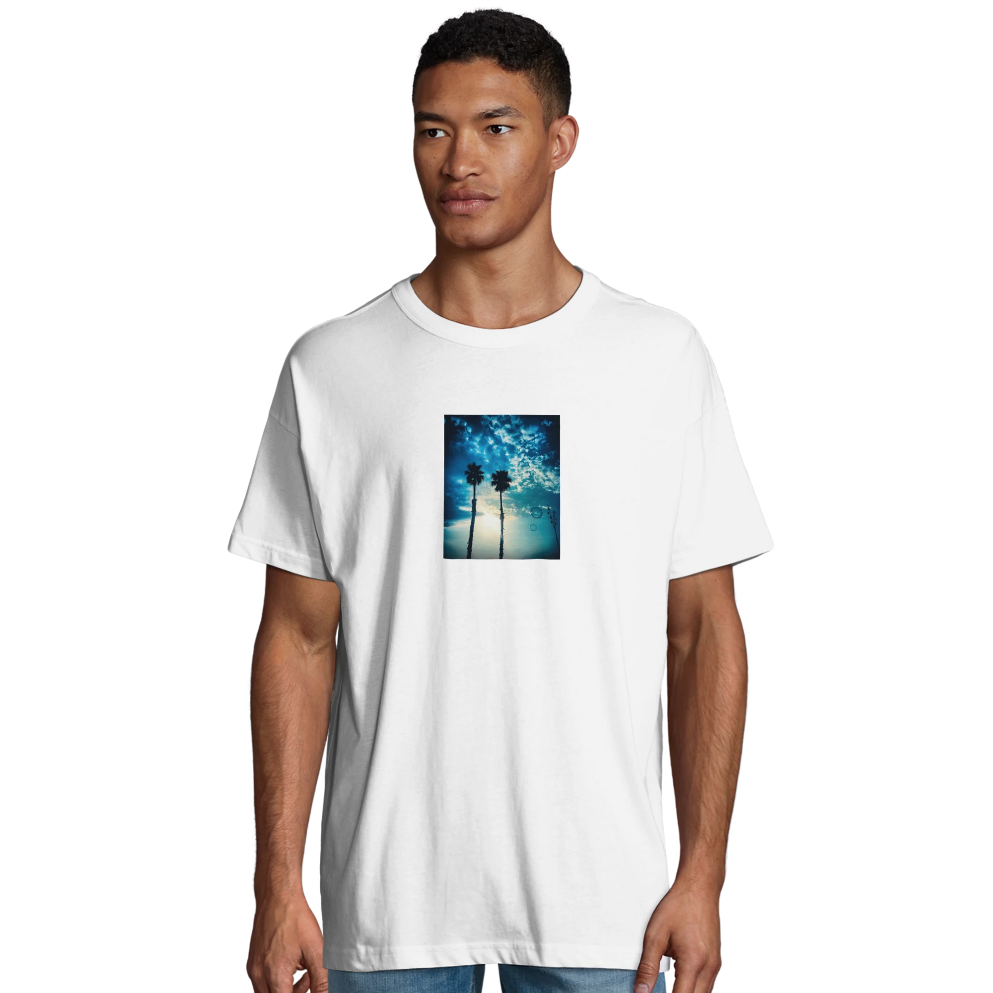 Gratitude - "Bubbles and Sky Sticks" T-shirt White S 7