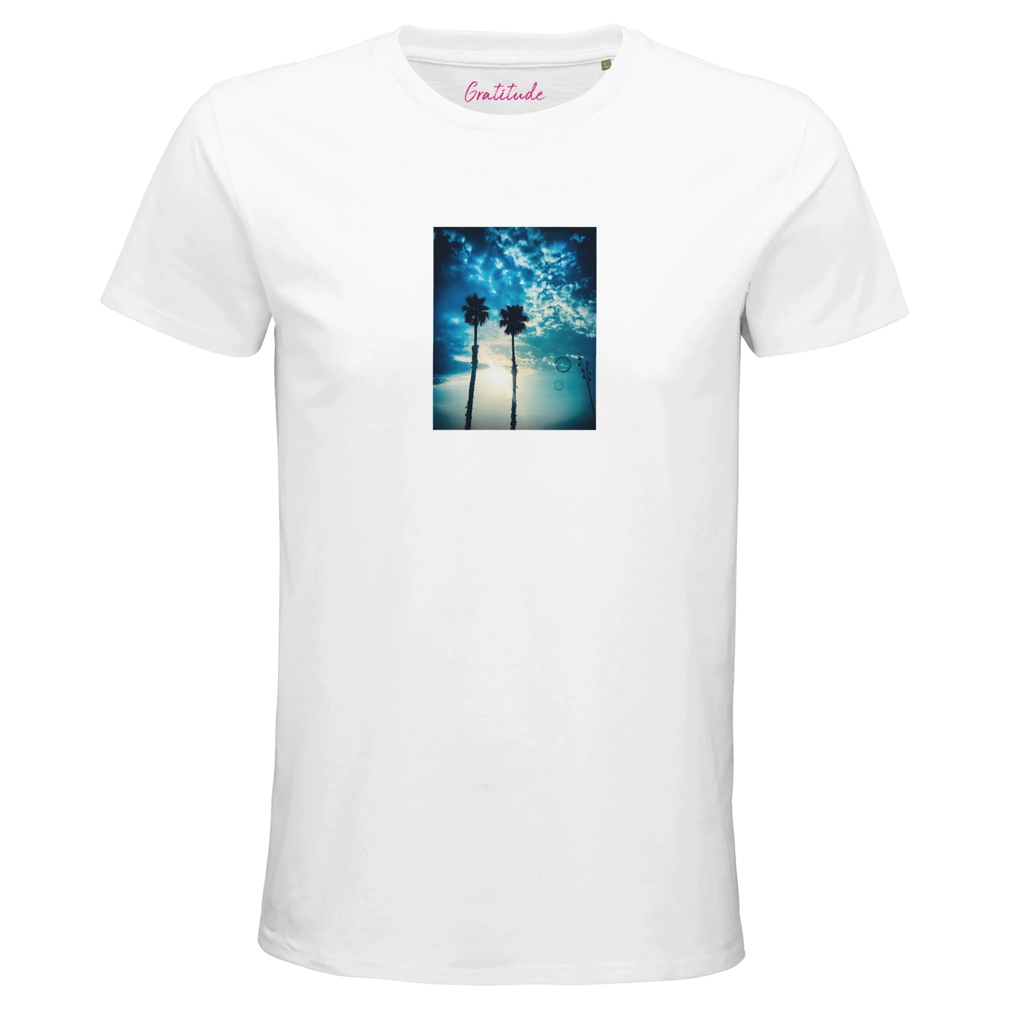 Gratitude - "Bubbles and Sky Sticks" T-shirt White XS 6