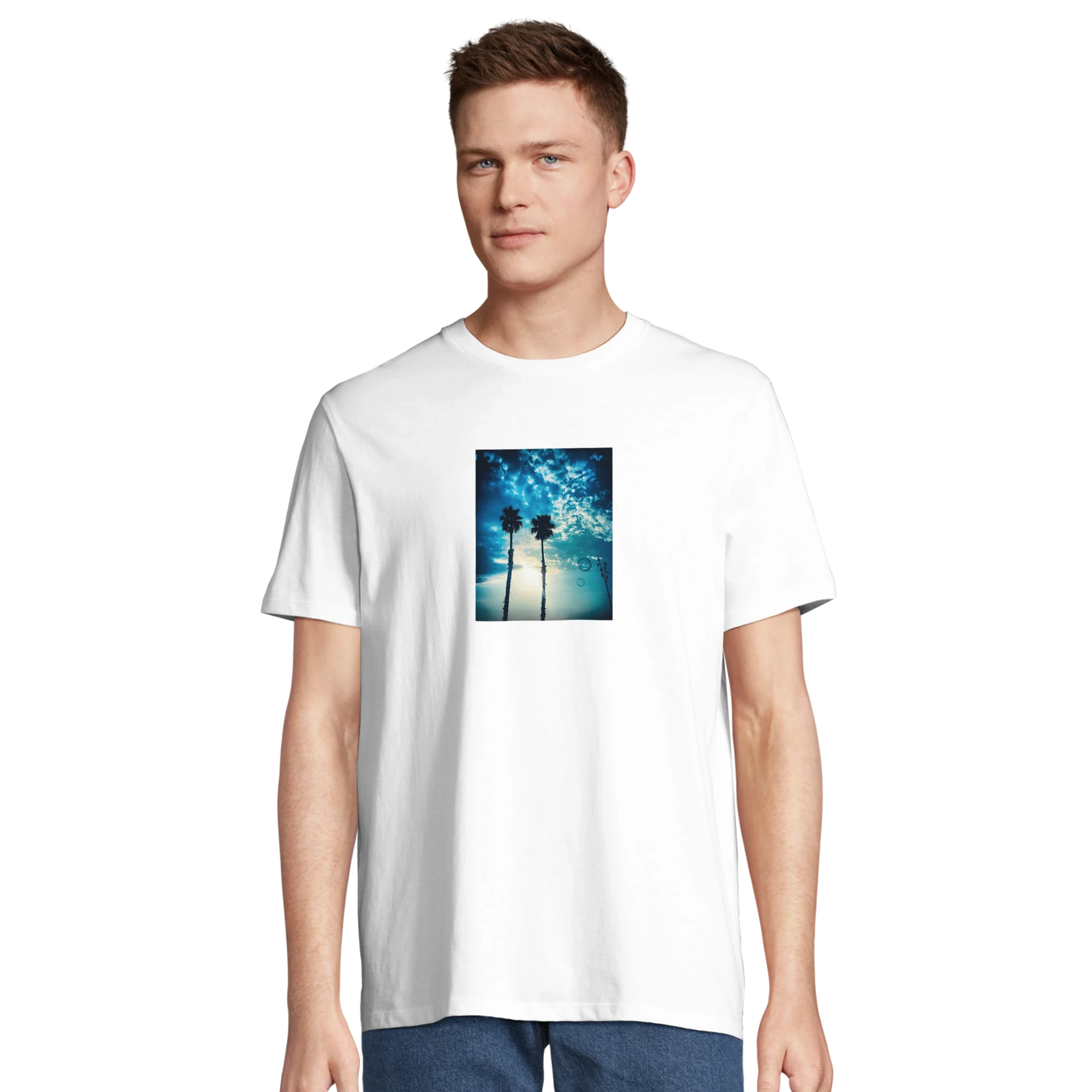 Gratitude - "Bubbles and Sky Sticks" T-shirt White XS 7