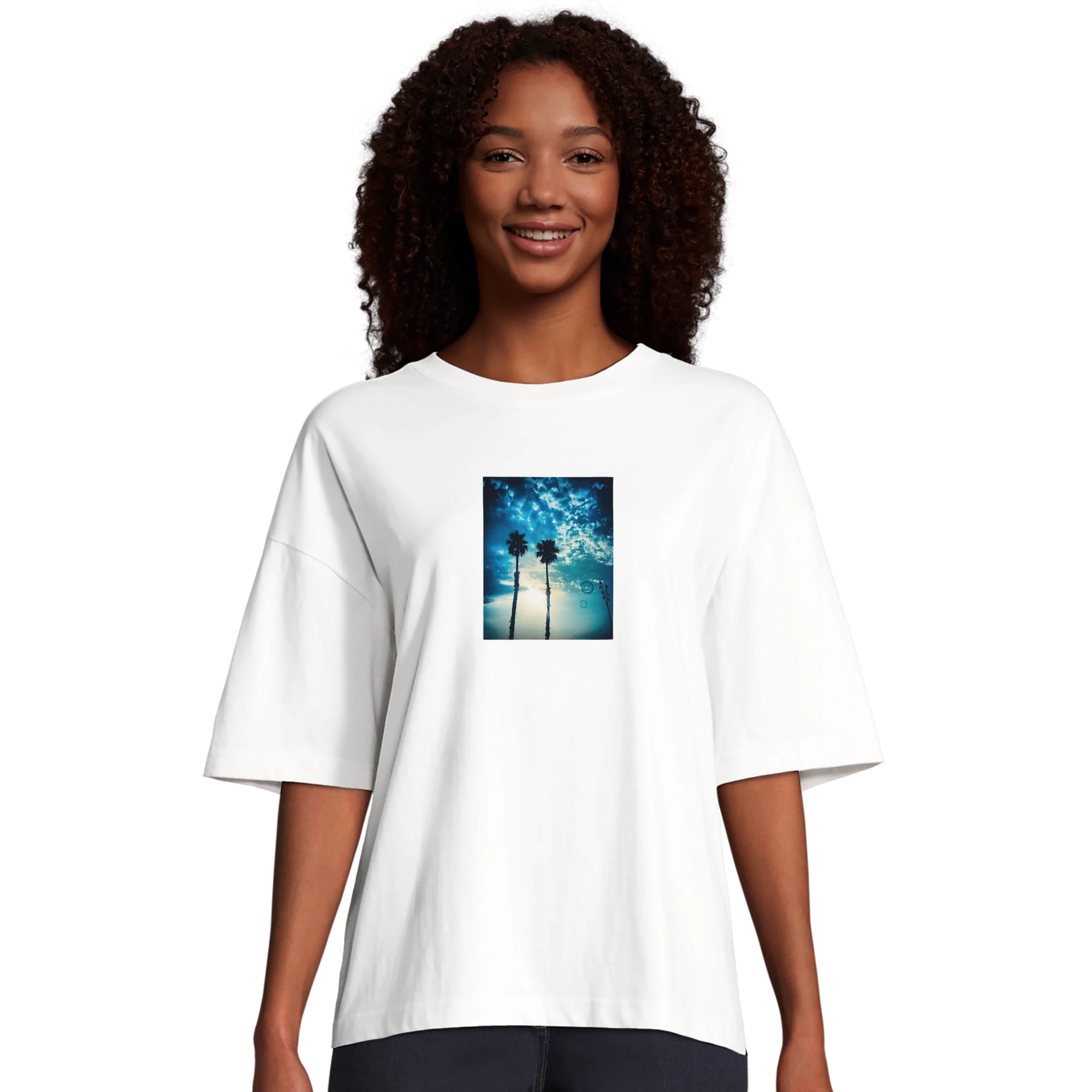 Gratitude - "Bubbles and Sky Sticks" T-shirt White XS 7
