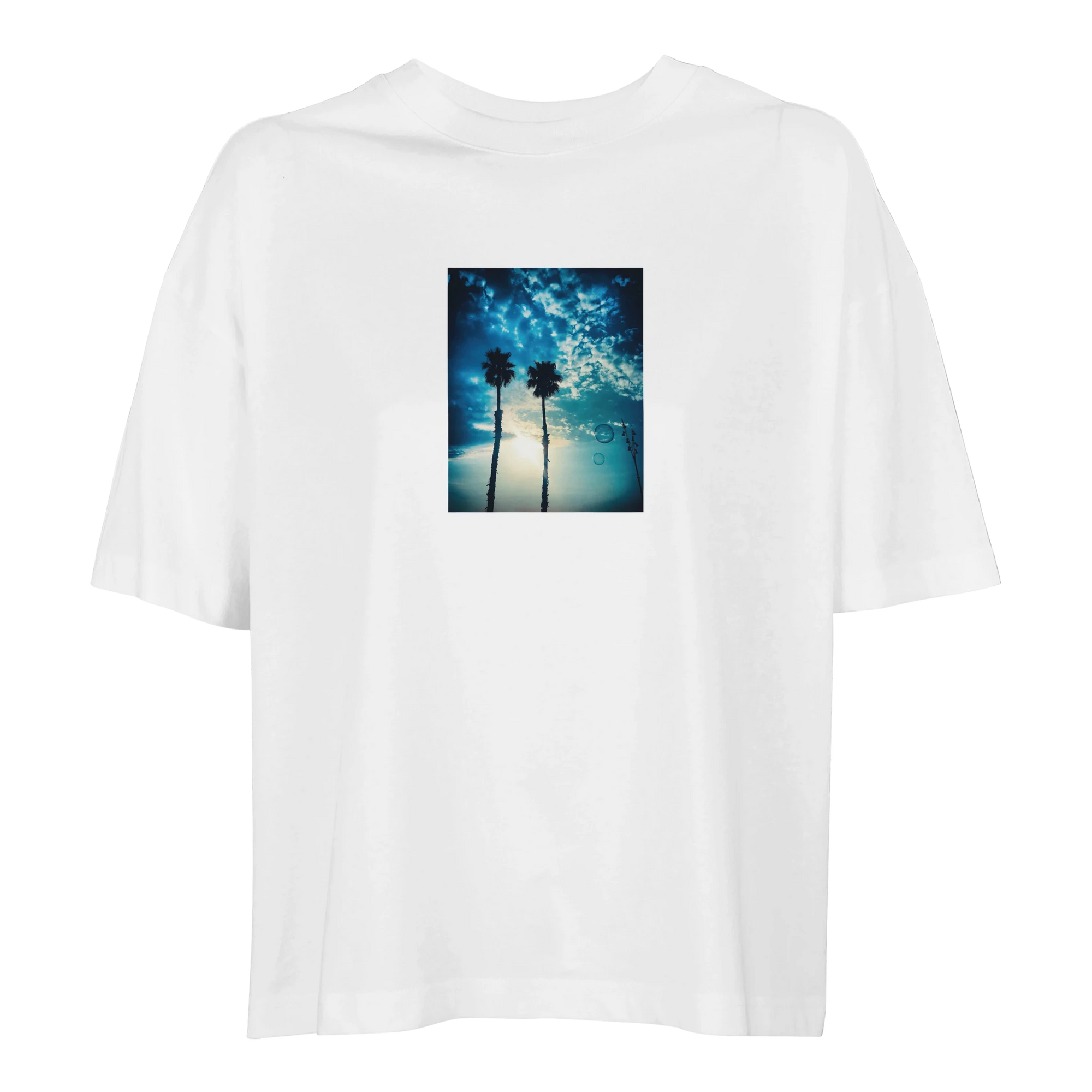 Gratitude - "Bubbles and Sky Sticks" T-shirt White XS 4