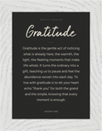 Gratitude Word of Intention Framed print 13x18 cm / 5x7″ White frame Carbon paper