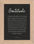 Gratitude Word of Intention Framed print 13x18 cm / 5x7″ Wood frame Carbon paper