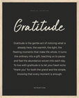 Gratitude Word of Intention Framed print 40x50 cm / 16x20″ Wood frame Carbon paper