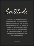 Gratitude Word of Intention Framed print 60x80 cm / 24x32″ Black frame Carbon paper