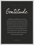 Gratitude Word of Intention Framed print 60x80 cm / 24x32″ White frame Carbon paper
