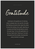 Gratitude Word of Intention Framed print 70x100 cm / 28x40″ White frame Carbon paper