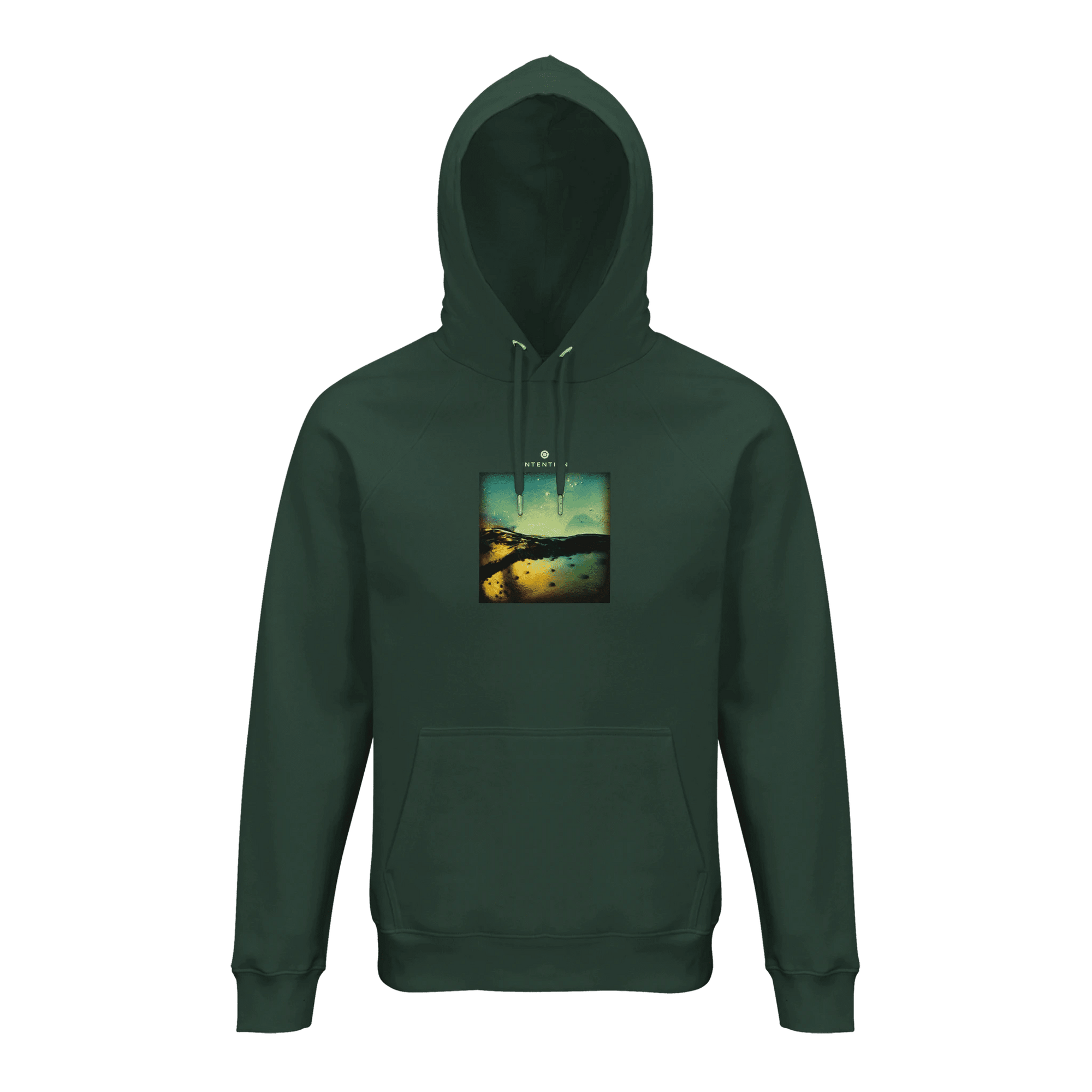 Harmonious  Hoodie  «Underwater Flight »Bottle Green 39