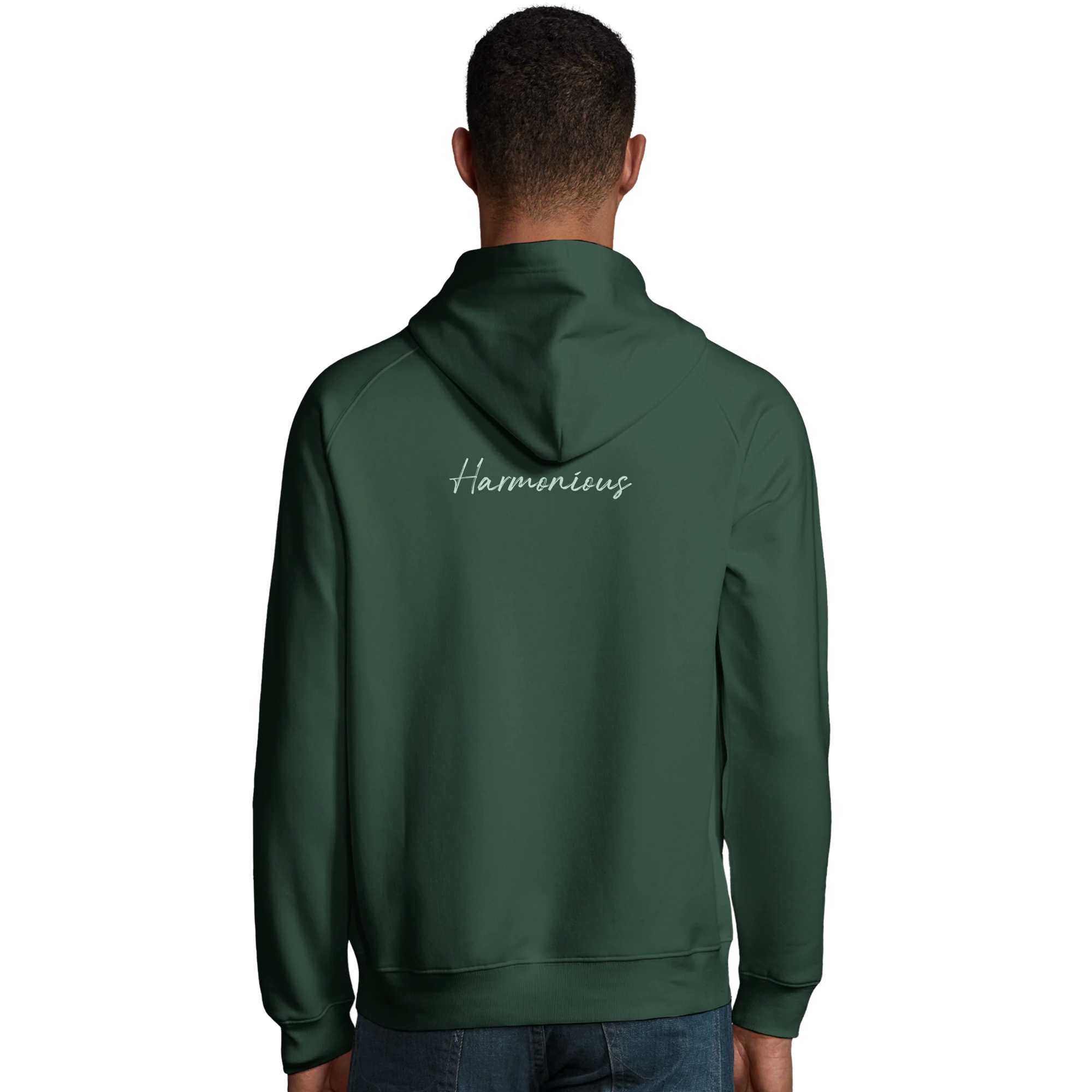 Harmonious  Hoodie  «Underwater Flight »Bottle Green 43