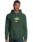 Harmonious  Hoodie  «Underwater Flight »Bottle Green 41