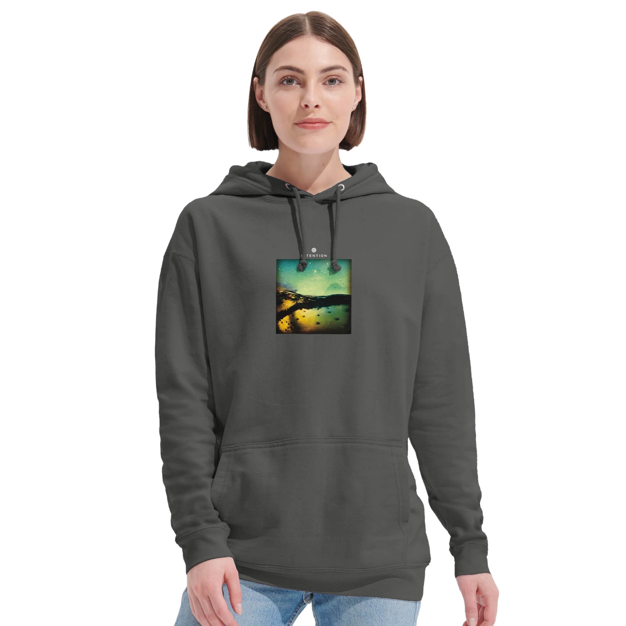 Harmonious  Hoodie  «Underwater Flight »charcoal melange 28