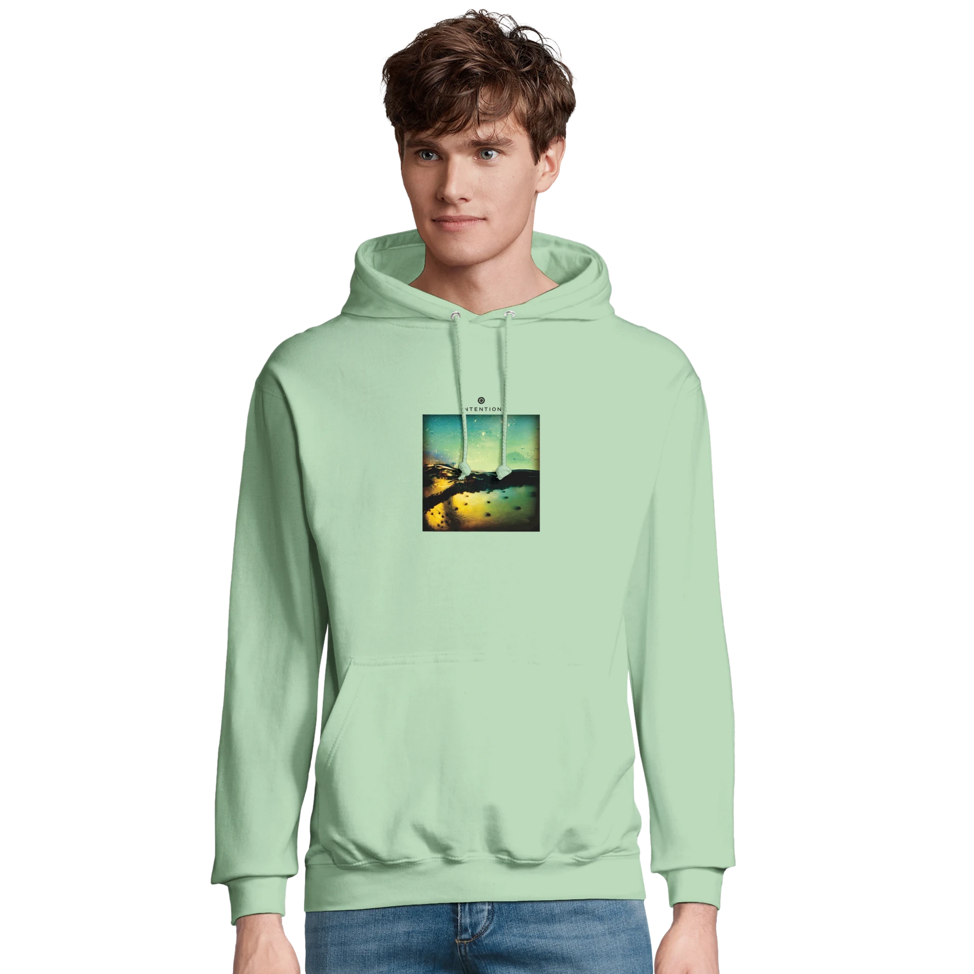 Harmonious  Hoodie  «Underwater Flight »frozen green 51