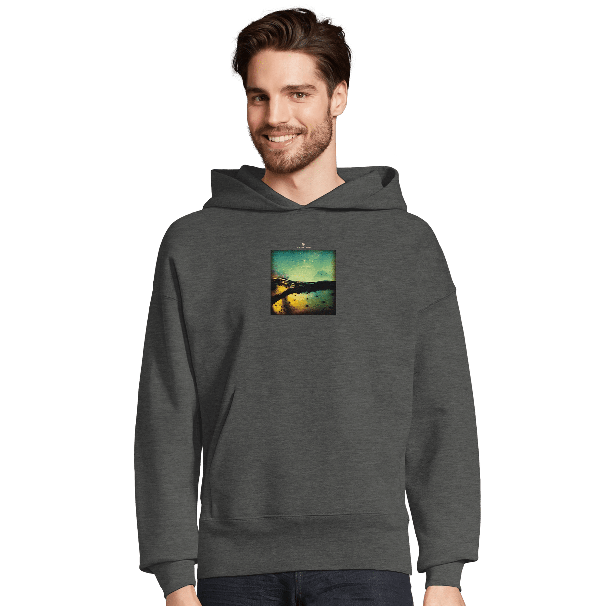 Harmonious  Hoodie  «Underwater Flight »Grey Melange 6