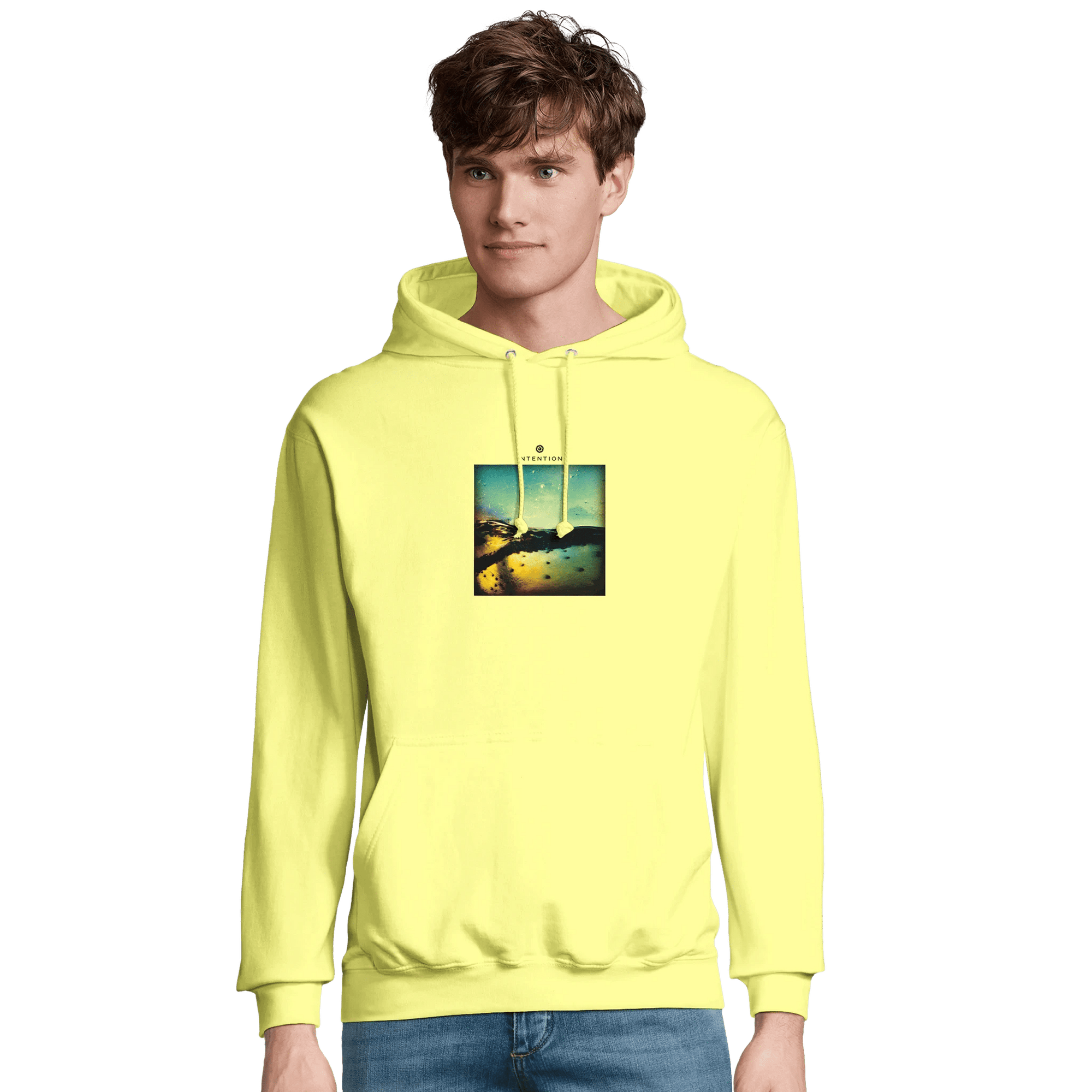Harmonious  Hoodie  «Underwater Flight »Light Yellow 6