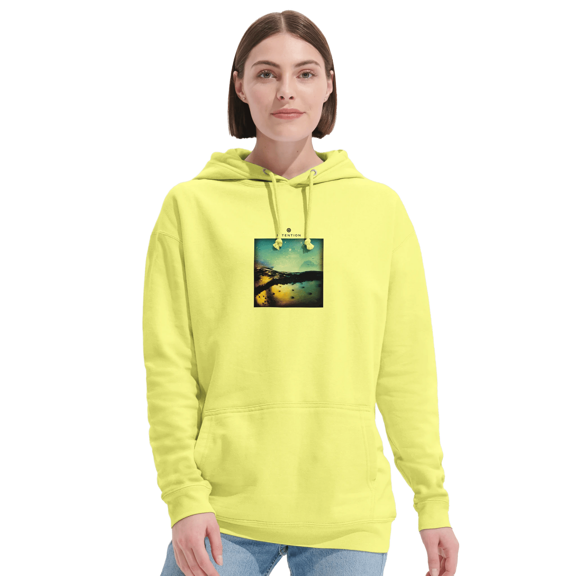 Harmonious  Hoodie  «Underwater Flight »Light Yellow 8