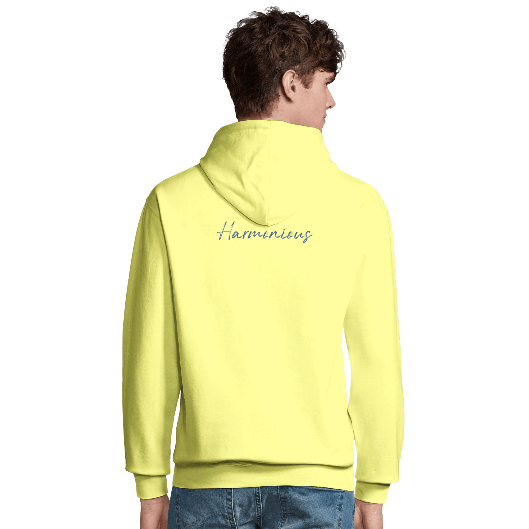 Harmonious  Hoodie  «Underwater Flight »Light Yellow 7