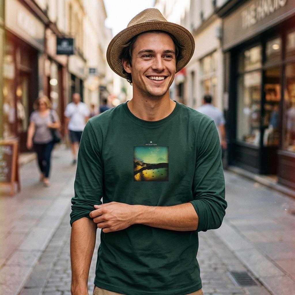 Harmonious - "Underwater Flight" Long sleeve green empire XS 4