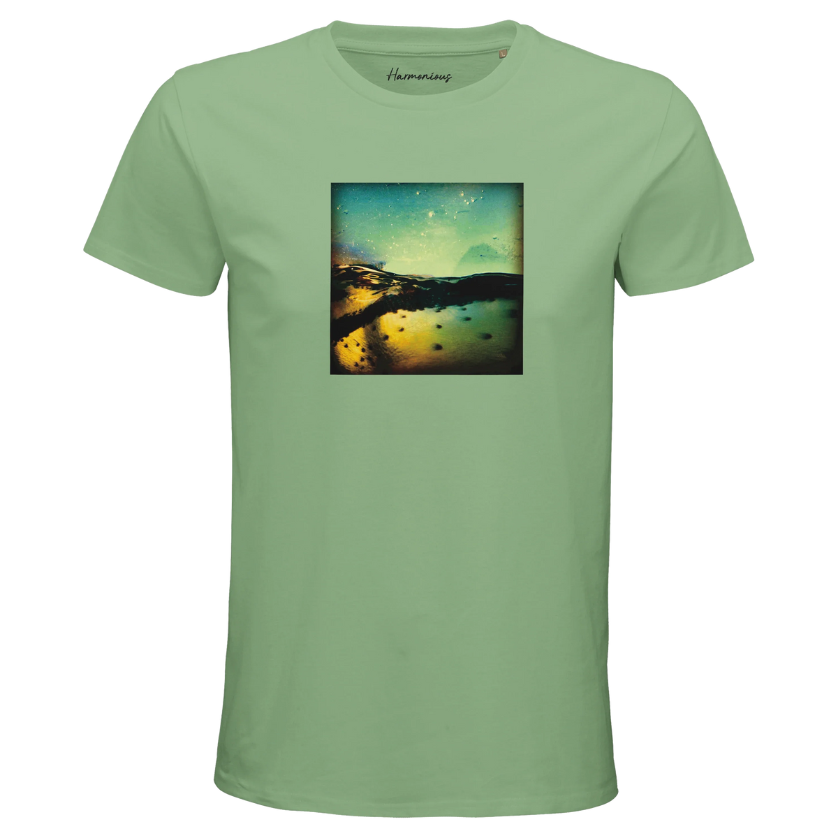 Harmonious - "Underwater Flight" T-shirt apple green 1