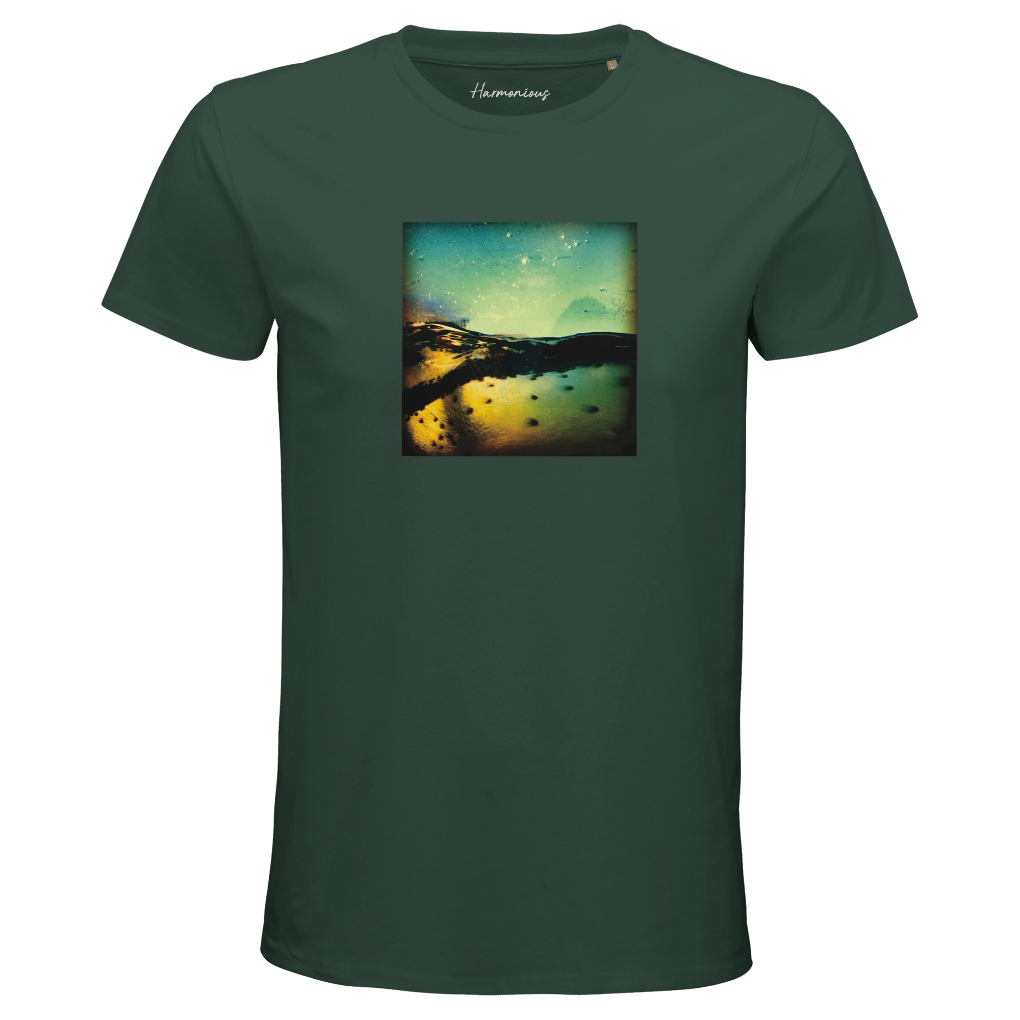 Harmonious - "Underwater Flight" T-shirt Bottle Green 1