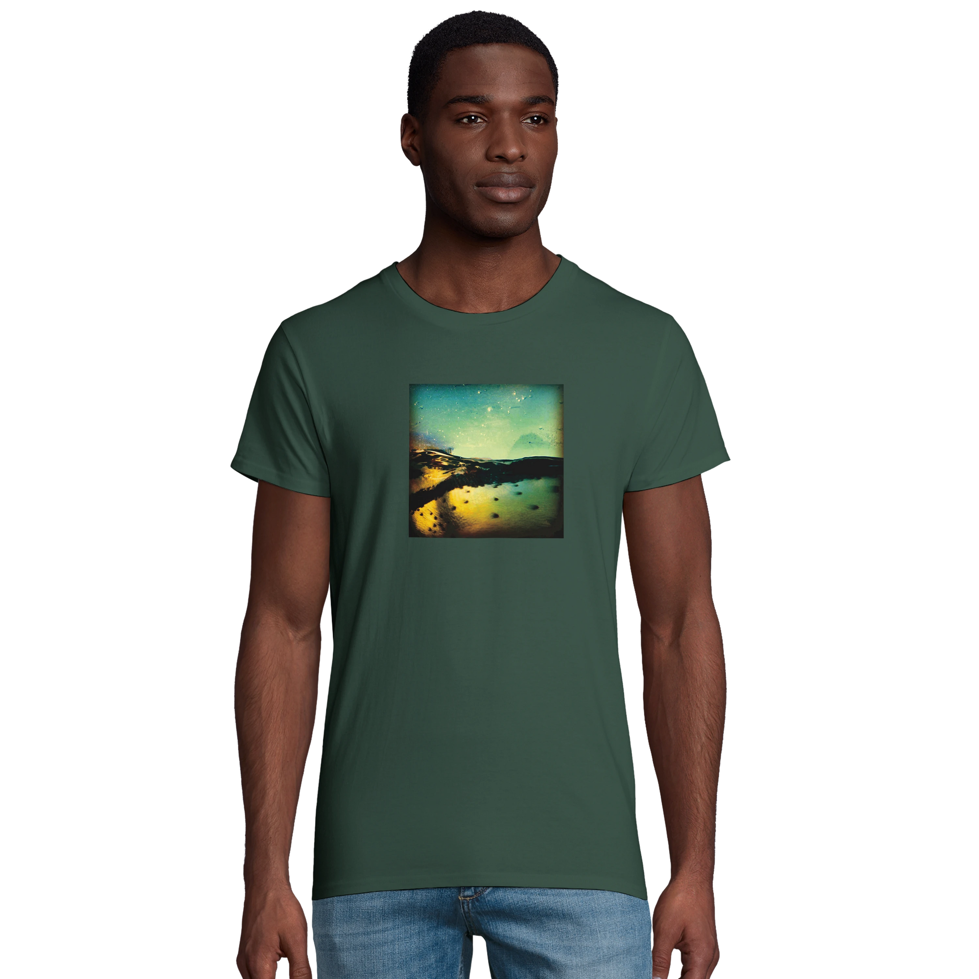 Harmonious - "Underwater Flight" T-shirt Bottle Green 4