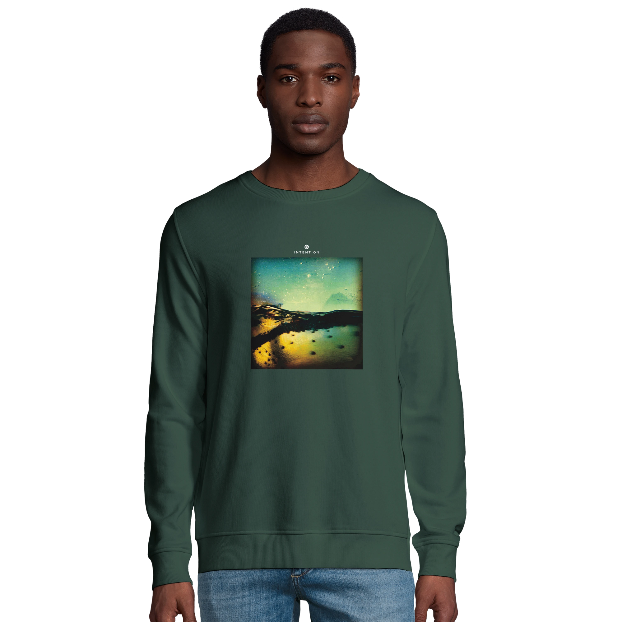 Harmonious - "Underwater Flight" Sweatshirt Bottle Green 3