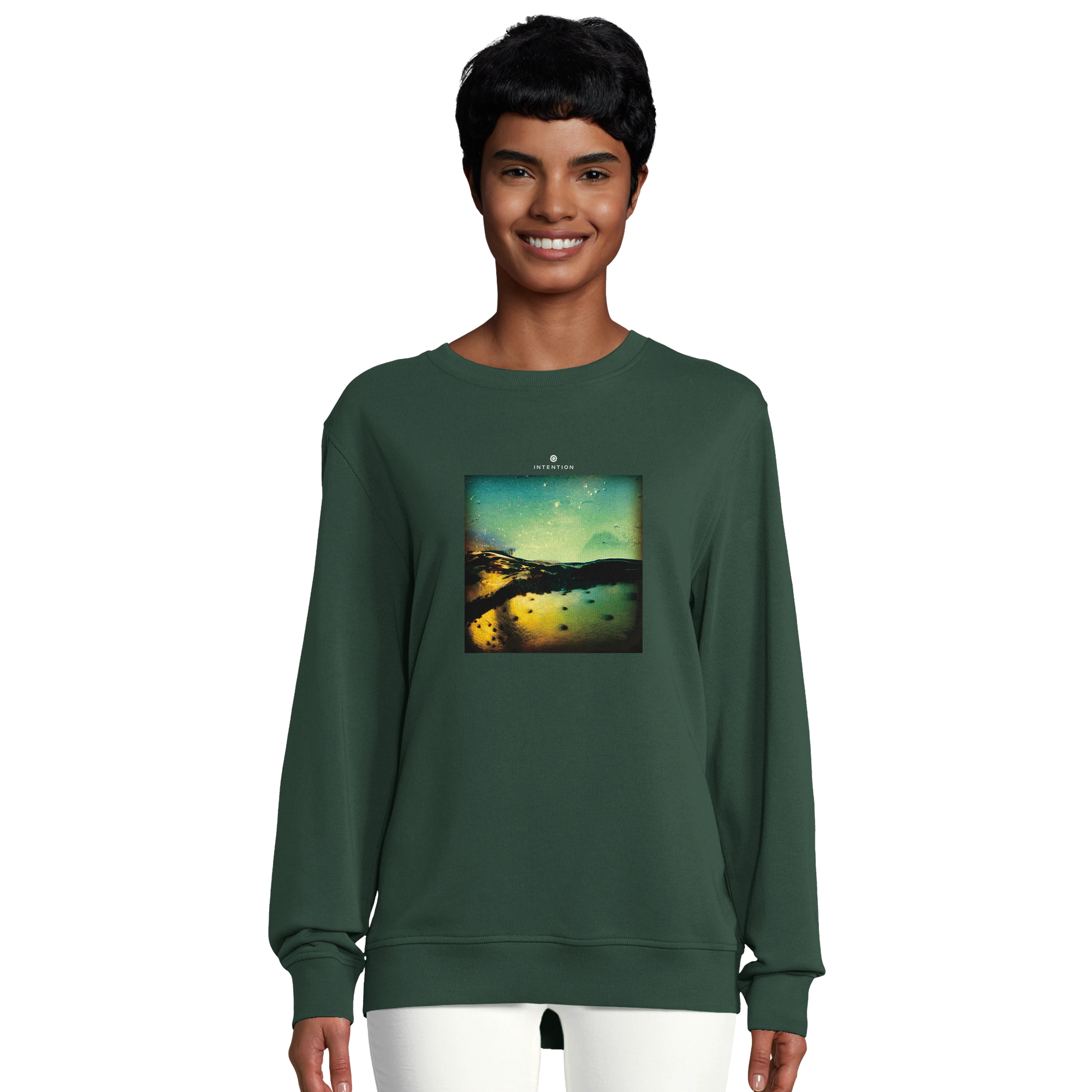 Harmonious - "Underwater Flight" Sweatshirt Bottle Green 5