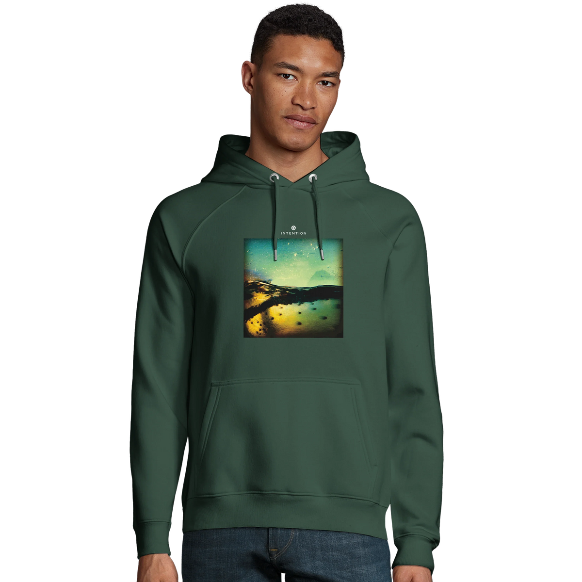 Harmonious - "Underwater Flight" Hoodie Bottle Green 3