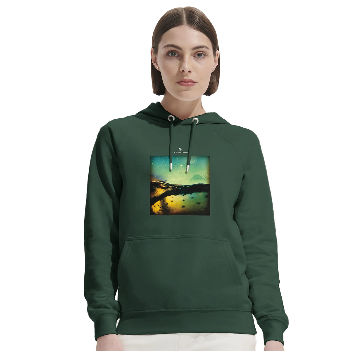 Harmonious - "Underwater Flight" Hoodie Bottle Green 5