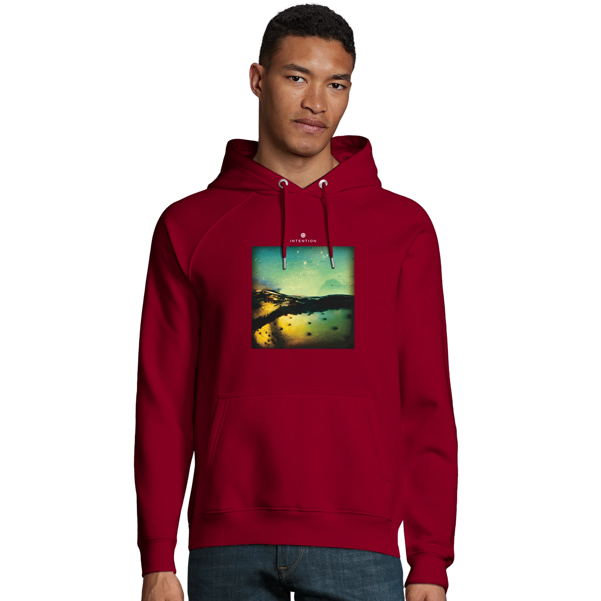 Harmonious - "Underwater Flight" Hoodie Burgundy 3