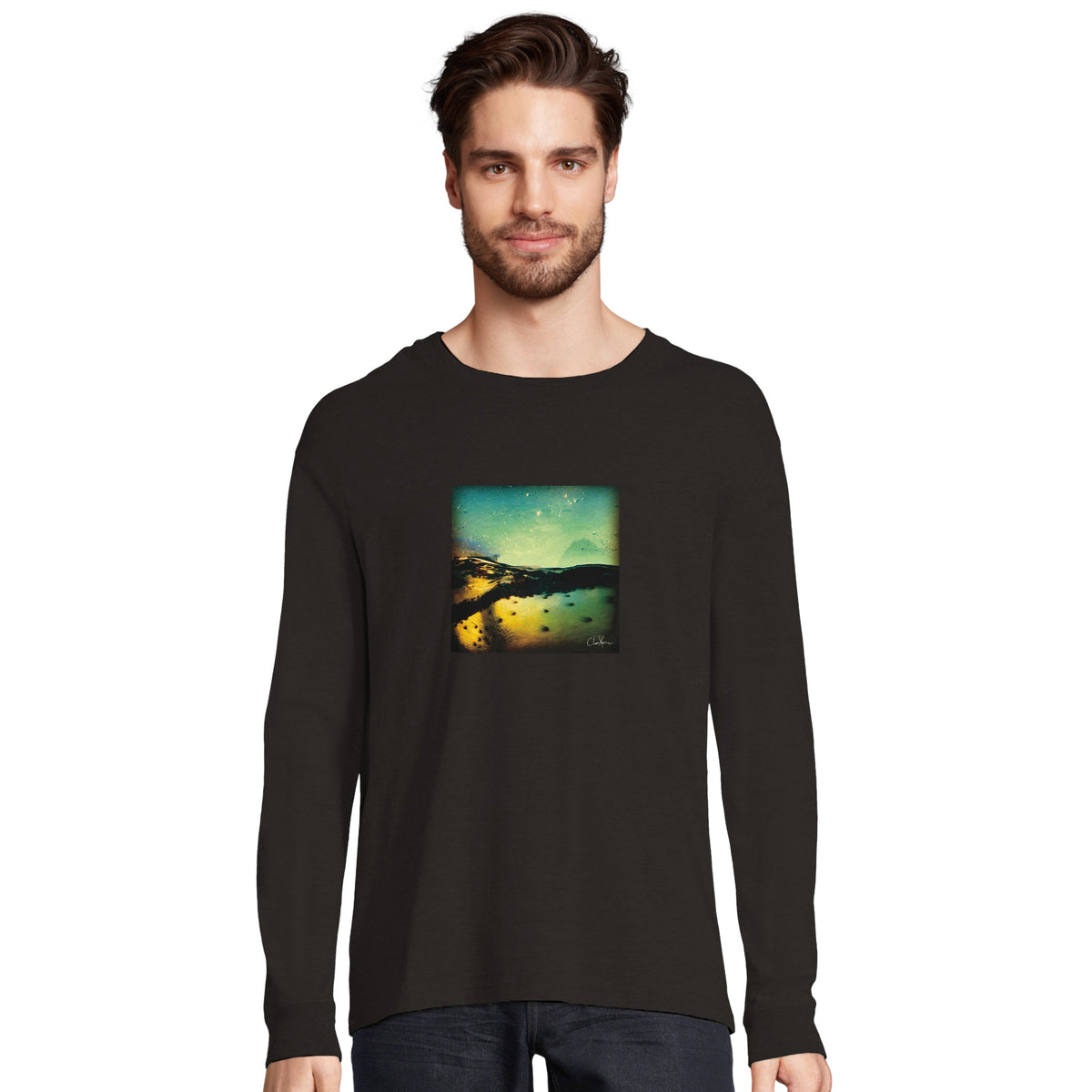 Harmonious - "Underwater Flight" Long sleeve Deep Black 3