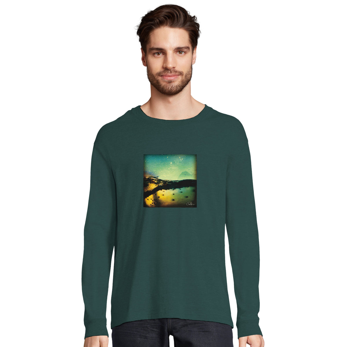 Harmonious - "Underwater Flight" Long sleeve green empire 3