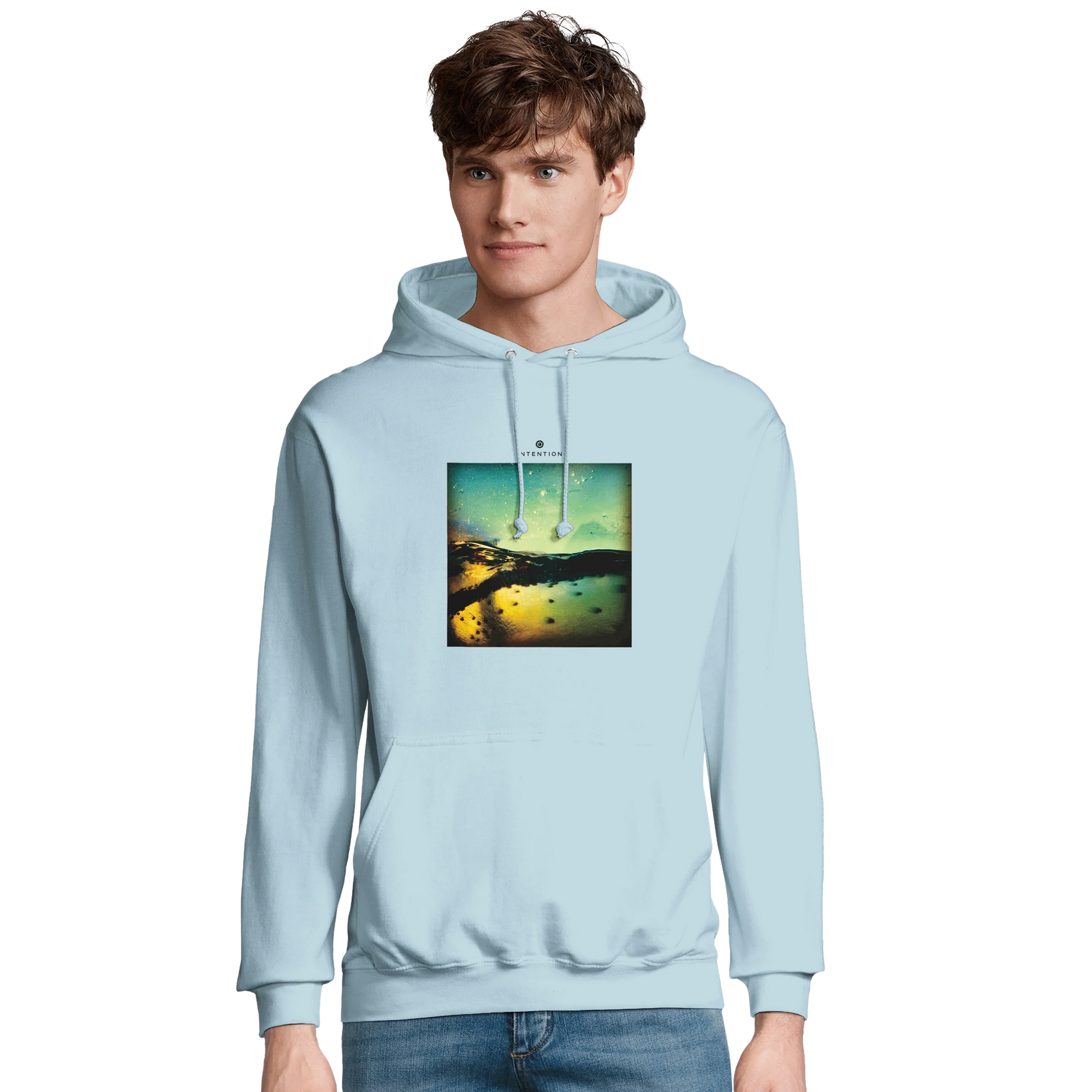 Harmonious - "Underwater Flight" Hoodie creamy blue 3