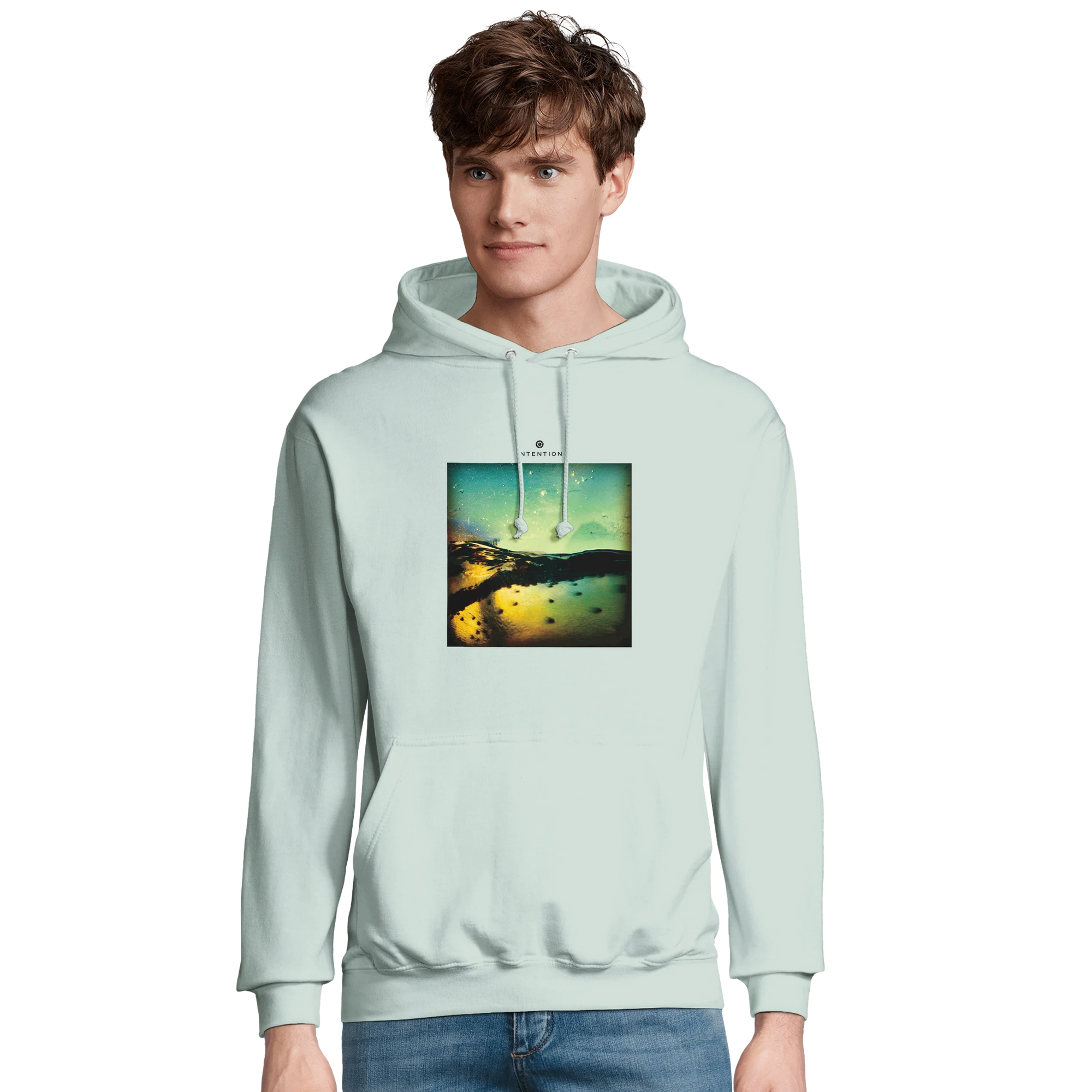 Harmonious - "Underwater Flight" Hoodie creamy green 3