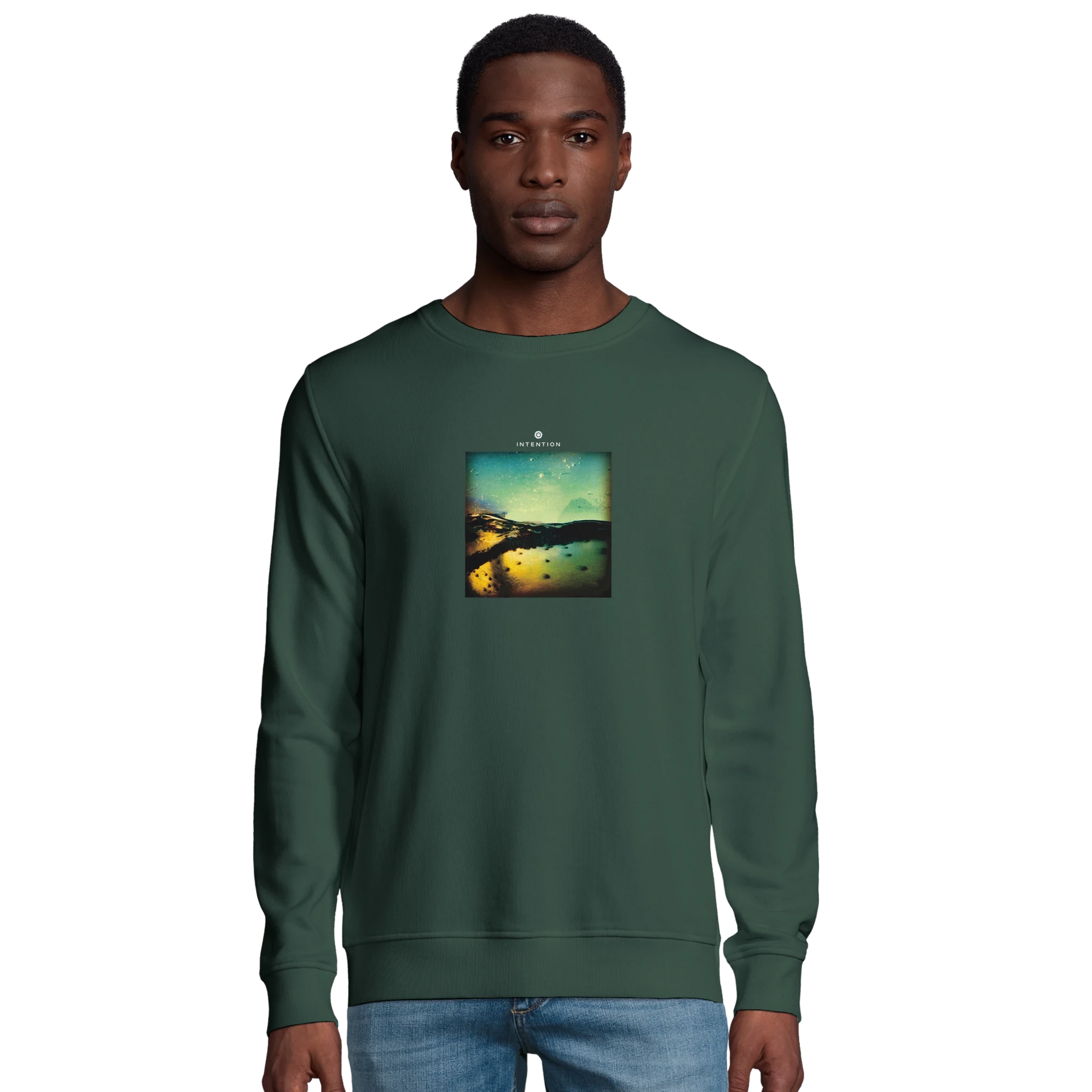 Harmonious - "Underwater Flight" Sweatshirt Bottle Green XS 36