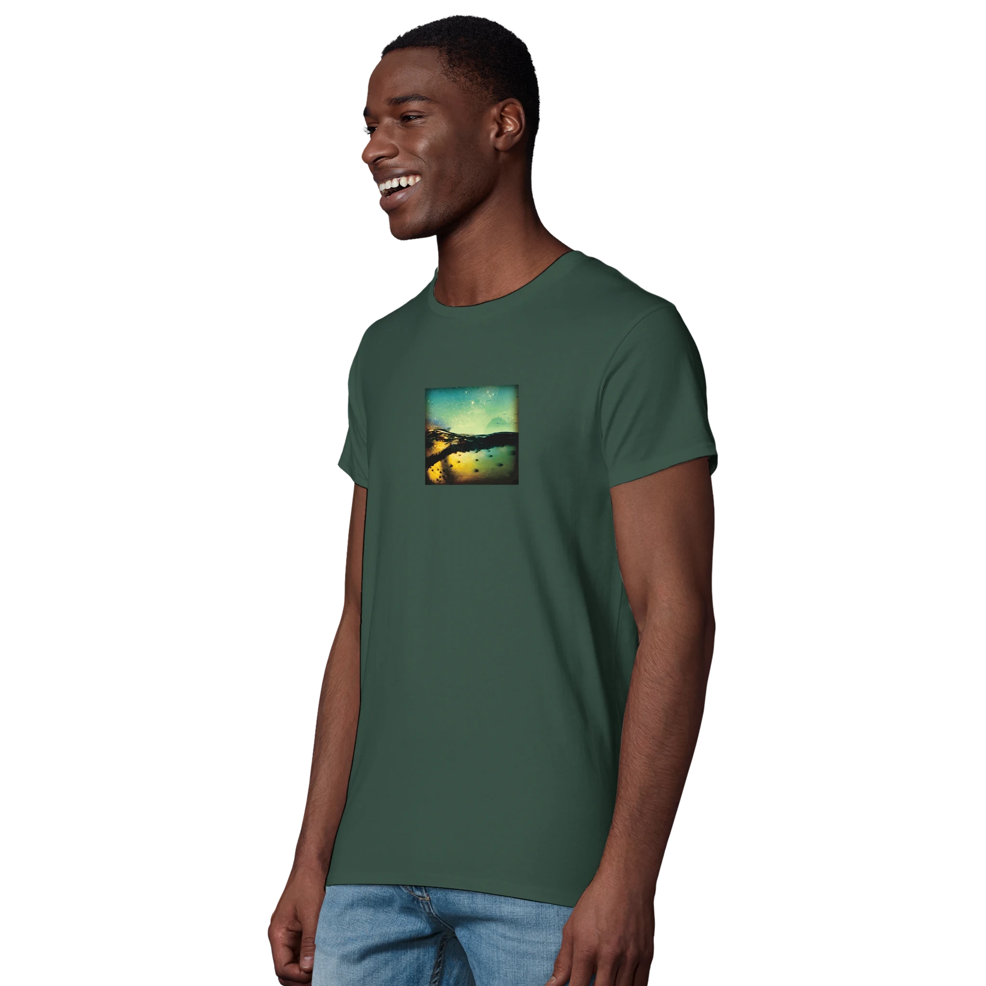 Harmonious  T-shirt  «Underwater Flight »Bottle Green 1