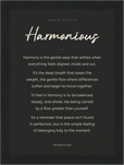 Harmonious Word of Intention Framed print 13x18 cm / 5x7″ Black frame Carbon paper