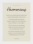 Harmonious Word of Intention Framed print 13x18 cm / 5x7″ White frame Linen paper