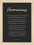 Harmonious Word of Intention Framed print 13x18 cm / 5x7″ Wood frame Carbon paper
