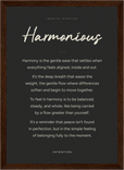 Harmonious Word of Intention Framed print 21x29.7 cm / 8x12" Dark wood frame Carbon paper