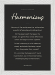 Harmonious Word of Intention Framed print 21x29.7 cm / 8x12" White frame Carbon paper